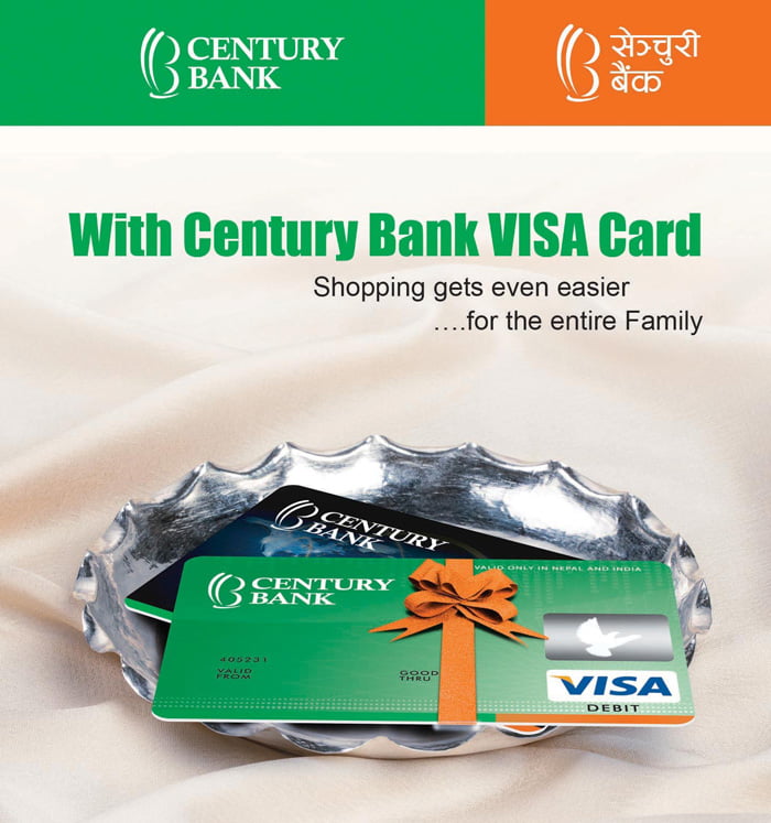 सेञ्चुरी बैँकद्वारा भिसा डेबिट र ट्राभल कार्ड सेवा शुरु
