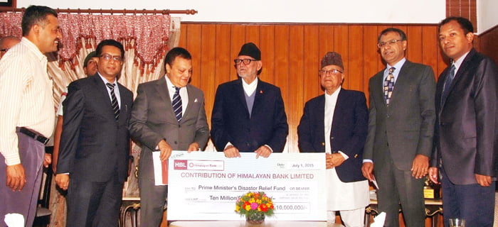 हिमालयन बैंकको राहत कोषमा २ करोड सहयोग