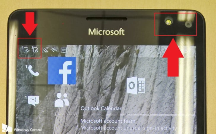 माइक्रोसफ्ट लूमिया ९५० र ९५० एक्सएलमा तीनवटा एलईडी फ्ल्याश लाइट