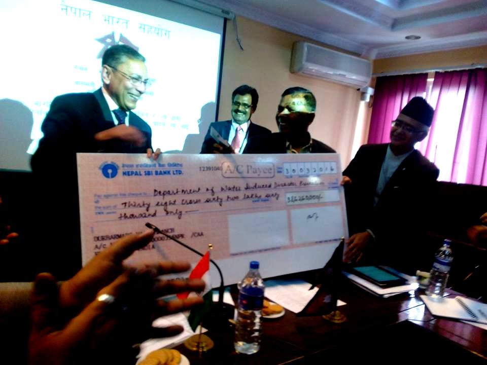 नदी नियन्त्रणका लागि सिँचाई मन्त्रालयलाई भारतको सहयोग