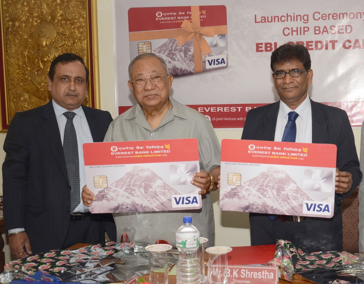 एभरेष्ट वैंकको चिपमा आधारित भिसा क्रेडिट कार्ड