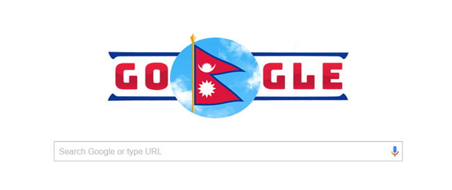 गूगलले नेपालको गणतन्त्र दिवस डूडल बनाएर मनायो