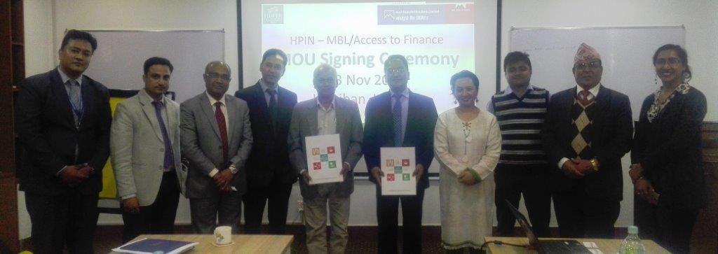 माछापुच्छ्रे ब‌ैंक र हेफर इन्टरनेसनल नेपाल बीच सम्झौता