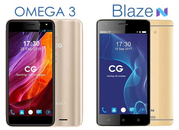 सिजी मोबाइल्सको ओमेगा ३ र ब्लेज एन स्मार्टफोन, बजेट फोनमा इन्फिनिटी डिस्प्ले