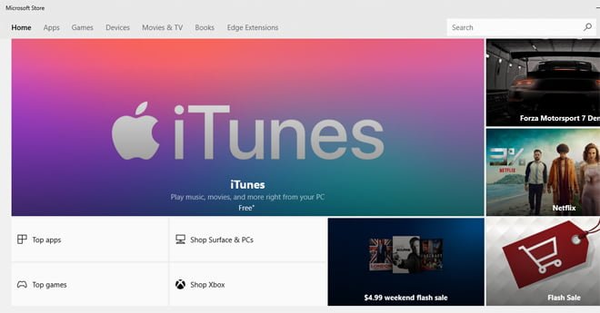 माइक्रोसफ्ट स्टोरमा एप्पल आइट्यून्स उपलब्ध, निशुल्क डाउनलोडको सुविधा