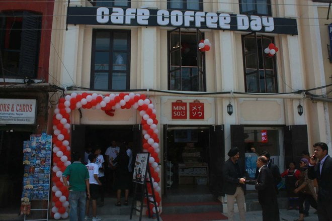 क्याफे कफी डे को नयाँ आउटलेट बसन्तपुरमा