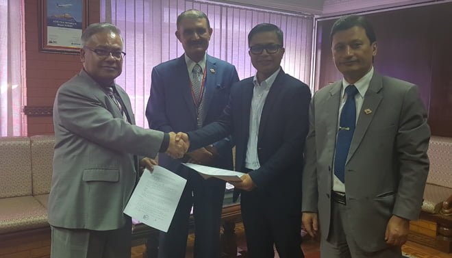आइएमई पे र नेपाल वायुसेवा निगमवीच सम्झौता