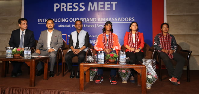 माछापुच्छ्रे बैंकद्धारा मिरा राई, प्रतिमा शेर्पा र आर्यन गिरी ब्रान्ड एम्ब्यासडर नियुक्त