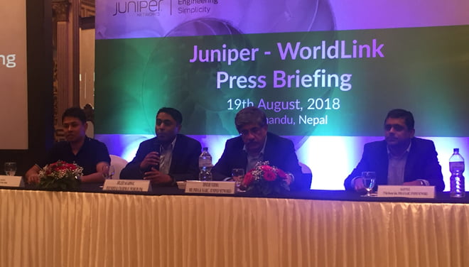 वर्ल्डलिंकले जुनिपर नेटवर्कसका उपकरणहरु प्रयोग गर्ने