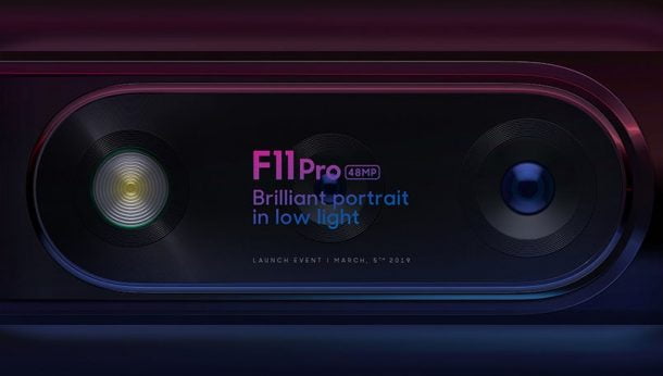 ओपो एफ११ प्रो मार्चमा सार्वजनिक हुँदै, ४८ मेगापिक्सेलको मुख्य क्यामरा