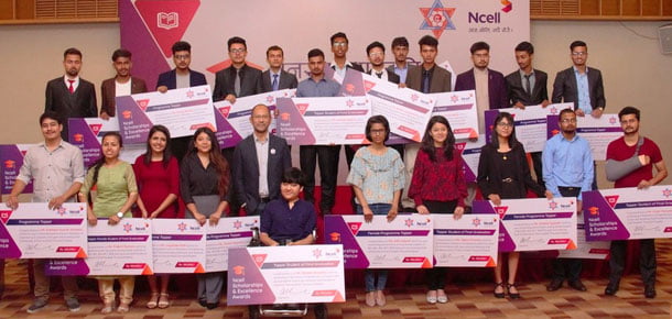एनसेलले ईन्जिनियरिङ्गका विद्यार्थीहरुलाई दियो छात्रवृत्ति तथा उत्कृष्टता सम्मान