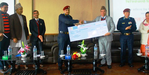 राष्ट्रिय वाणिज्य बैंकको सहयोगमा निर्मित नेपाल प्रहरी अस्पताल रक्त संचार केन्द्रको शुभारम्भ