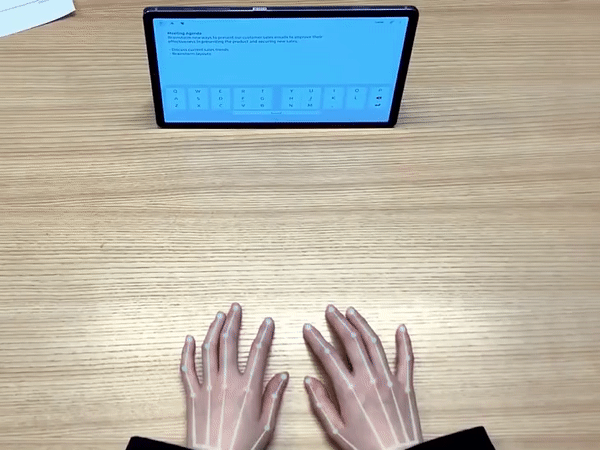 आँखाले नदेखिने सामसङको ‘इनभिजिवल किबोर्ड’, औलाको चाललाई ट्रयाक गरेर गर्दछ टाइप