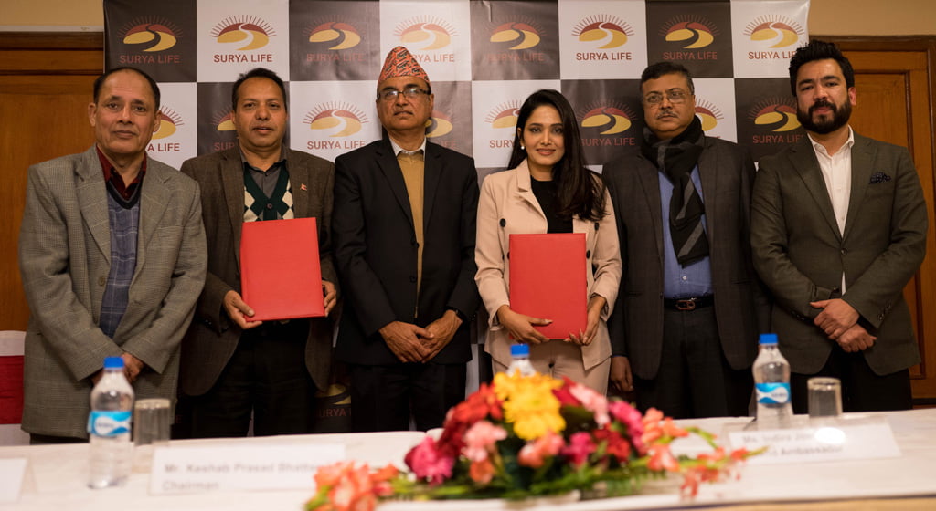 सूर्या लाइफ इन्स्योरेन्सको ब्राण्ड एम्बेसडरमा गायिका इन्दिरा जोशी