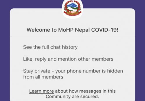 कोरोनाभाइरस बारे जानकारी दिन स्वास्थ्य मन्त्रालयको भाइबर ग्रुप, आधिकारिक सूचना पाईने