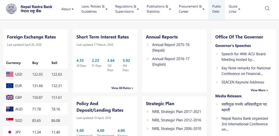 ६५ औं वर्ष प्रवेशको अवसरमा नेपाल राष्ट्र बैंकको नयाँ वेबसाइट सार्वजनिक