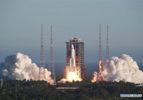 चीनले सबैभन्दा ठूलो नयाँ रकेट लङ्ग मार्च-५बी उडायो, स्पेस स्टेशन कार्यक्रमका लागि उपयोग गर्ने