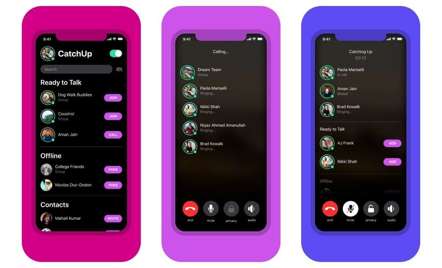 फेसबुकको ‘क्याचअप’ नामक एप सार्वजनिक, आठ जनाबिच एकैपटक अडियो कल गर्न सकिने