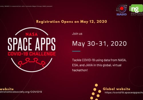 नासा स्पेस एप्स कोभिड-१९ च्यालेन्ज हुँदै, ४८ घन्टे भर्चुअल ह्याकथानमा सहभागी हुन आग्रह