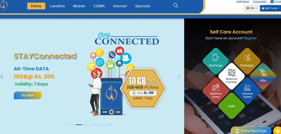 Nepal Telecom’s website is now redesigned, these services can be availed online