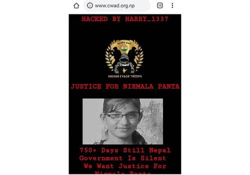 निर्मला पन्तलाई न्याय दिन माग गर्दै महिला जागरण तथा विकास केन्द्रको वेबसाइट ह्याक