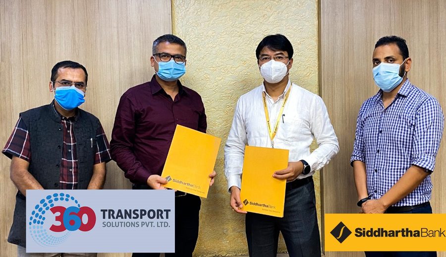 थ्रि सिक्स्टी ट्रान्सपोर्ट सोलुसन्स र सिद्धार्थ बैंक बीच सम्झौता, बस भाडा भुक्तानी डिजिटलाईज गरिने