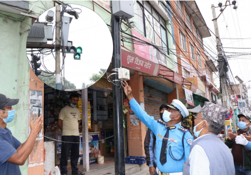 नक्साल र कमलपोखरीमा ट्राफिक लाईट आजदेखि सञ्चालन
