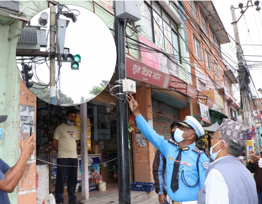 नक्साल र कमलपोखरीमा ट्राफिक लाईट आजदेखि सञ्चालन