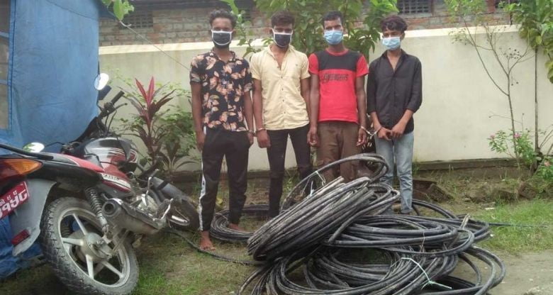 नेपाल टेलिकमको तार चोरी गर्ने ४ जना पक्राउ