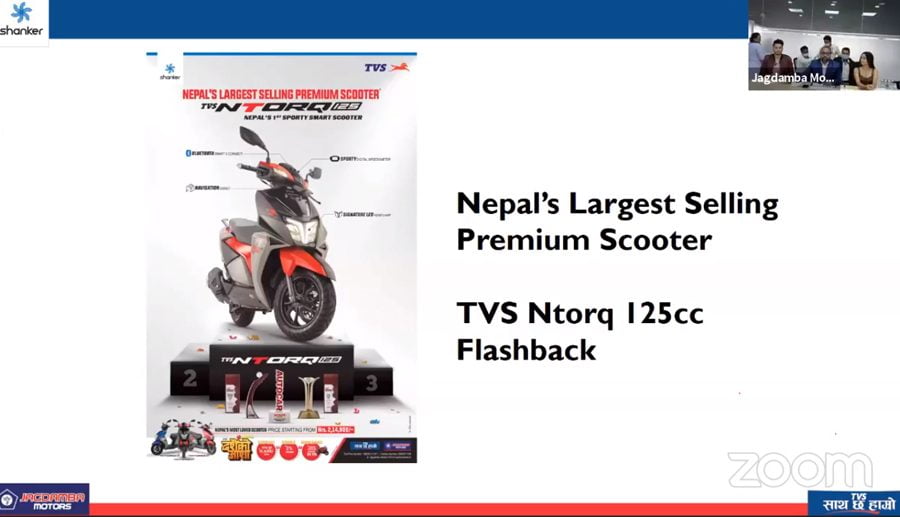 टिभीएस एनटर्क १२५ नेपालको प्रिमियम सेग्मेन्टमा सर्वाधिक बिक्री भएको कम्पनीको दाबी