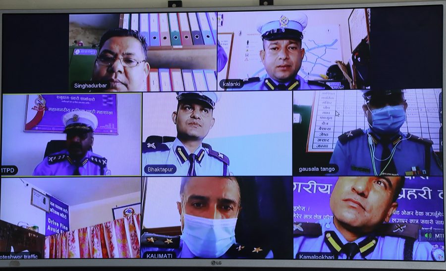 उपत्यका ट्राफिकमा भिडियो कन्फरेन्स मार्फत बैठक