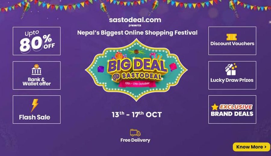 सस्तोडिलद्वारा नेपालकै ठूलो अनलाइन सपिङ मेला ’बिग डिल एट सस्तोडिल’ घोषणा