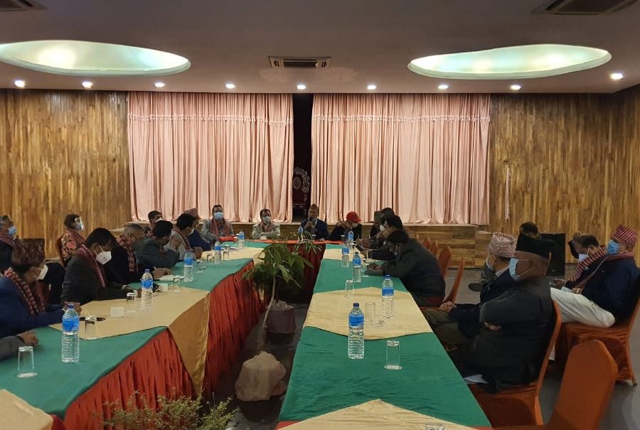 चन्द्र ढकाल टीमलाई निर्यात व्यवसायी महासंघको साथ