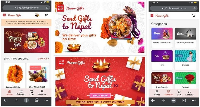 हाम्रोपात्रोबाटै बिदेशमा रहेका नेपालीले नेपालमा गिफ्ट पठाउन सकिने