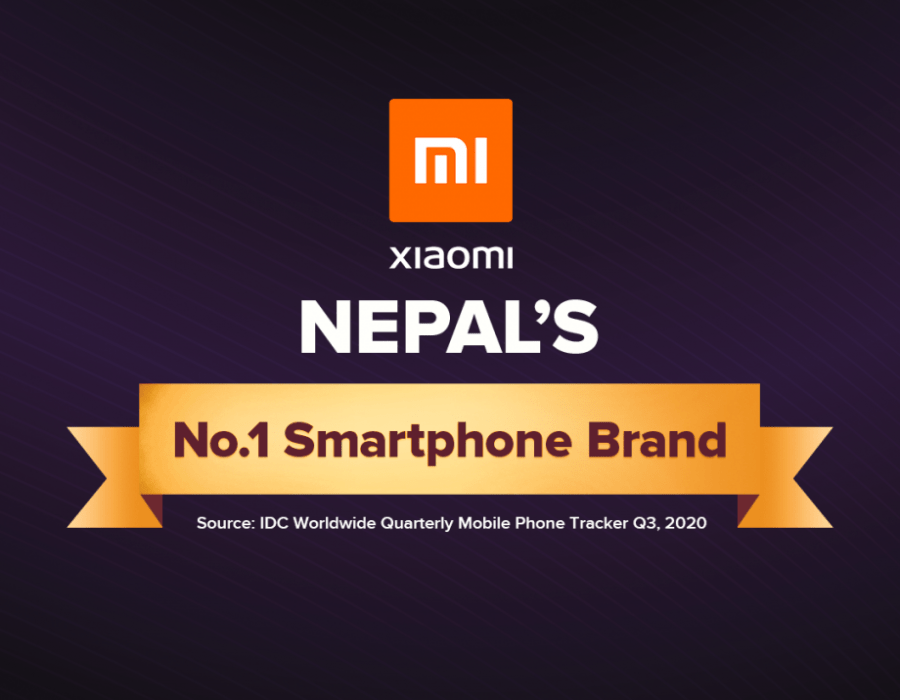 शाओमी नेपालको स्मार्टफोन बजारमा पुनः नम्बर १ स्थानमा, ३४.१ प्रतिशत बजार सेयर