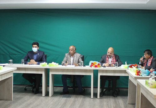 नेपाल उद्योग वाणिज्य महासंघका नवनिर्वाचित पदाधिकारीहरुलाई नेपाल उद्योग परिसंघमा स्वागत