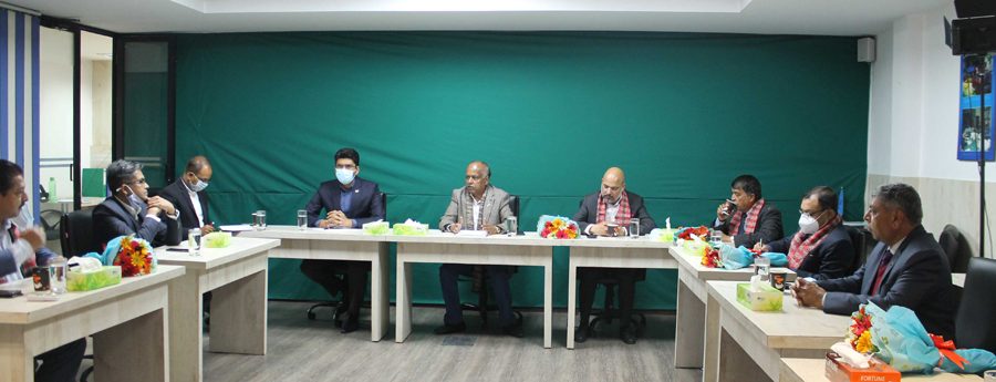 नेपाल उद्योग वाणिज्य महासंघका नवनिर्वाचित पदाधिकारीहरुलाई नेपाल उद्योग परिसंघमा स्वागत
