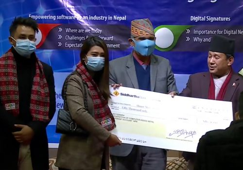 क्यान इन्फोटेक २०२० मा सहभागी उत्कृष्ट स्टार्टअप ‘होम मेड नेपाल’ पुरस्कृत