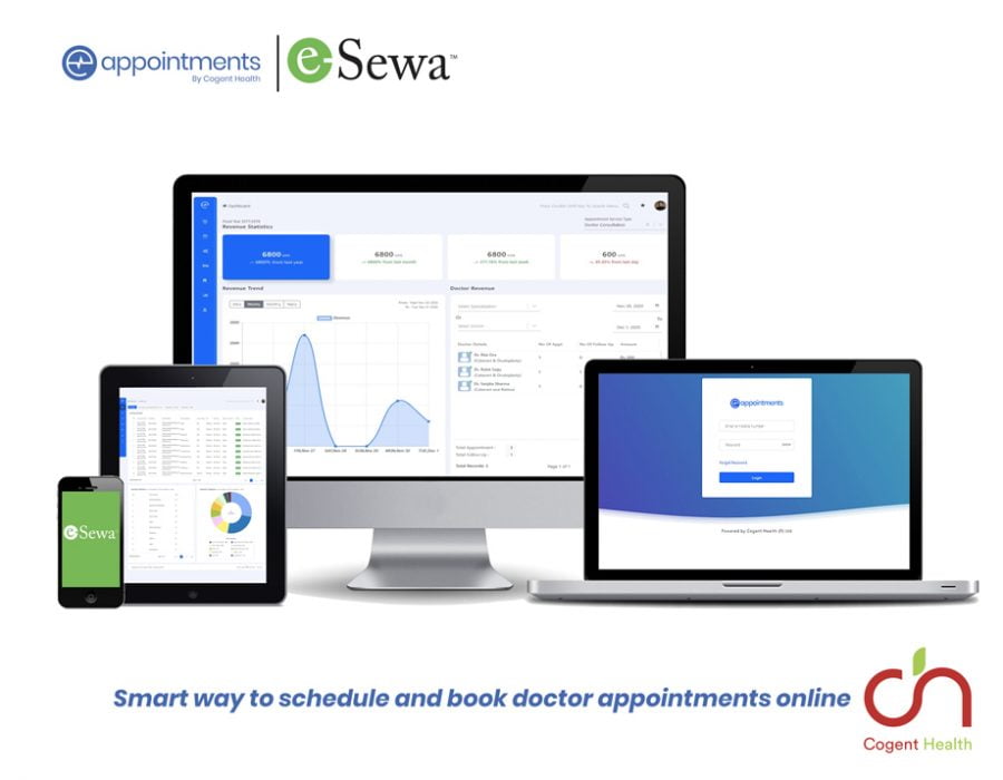 कोजेन्ट हेल्थले इसेवासँगको सहकार्यमा शुरू गर्यो अनलाइन अपोइन्टमेन्ट सेवा