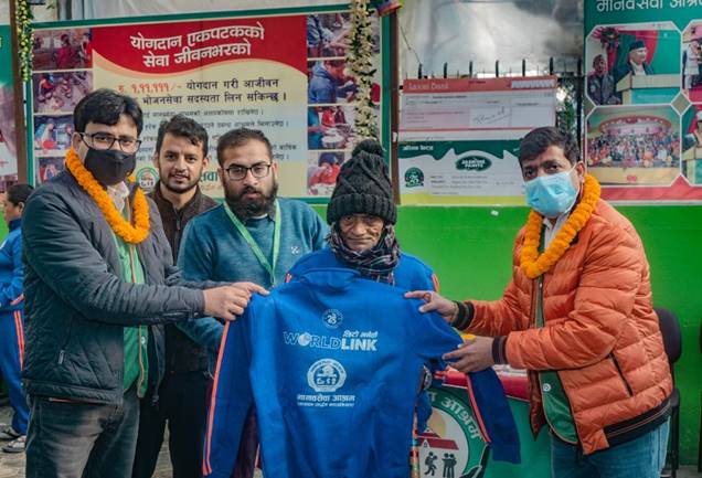 वर्ल्डलिंक कम्युनिकेशन्सद्धारा मानवसेवा आश्रममा ११ लाख मुल्य बराबरको न्यानो कपडा वितरण