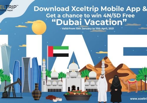 एक्सलट्रिपको मोबाइल एप डाउनलोड गर्दा दुबई भ्रमण गर्ने मौका