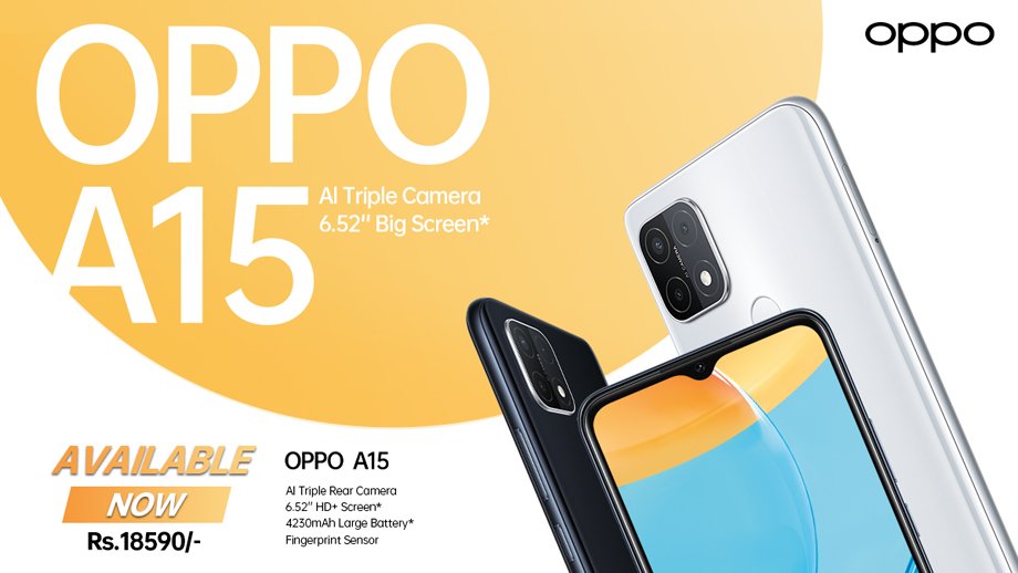 OPPO Launches A15 with AI Triple Camera and 6.52″ Big Screen