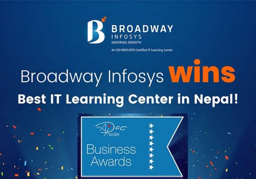 ब्रोडवे इन्फोसिस नेपालले पायो ‘बेस्ट आइटी लर्निङ सेन्टर’ को अन्तर्राष्ट्रिय अवार्ड