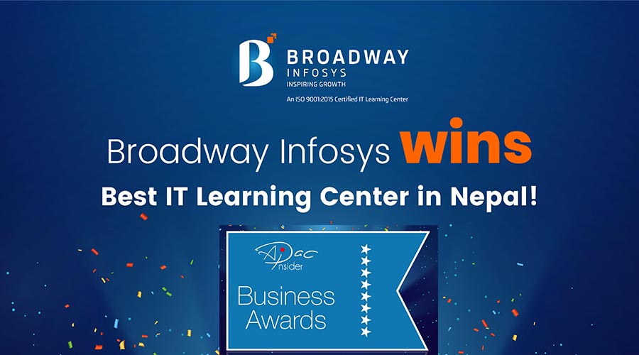 ब्रोडवे इन्फोसिस नेपालले पायो ‘बेस्ट आइटी लर्निङ सेन्टर’ को अन्तर्राष्ट्रिय अवार्ड