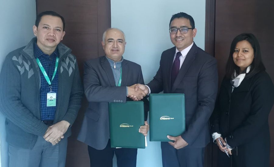 सिटिजन्स बैंक कर्पोरेट पे प्रणालीमा आबद्ध