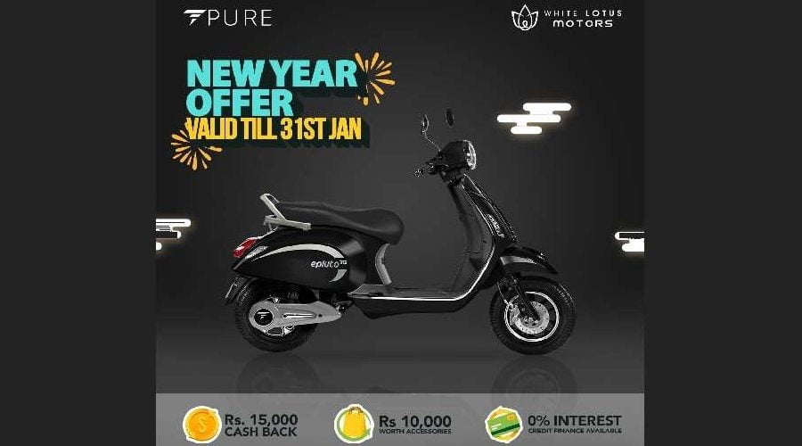 प्योर ईभी स्कुटर किन्दा १५ हजार नगद छुट र १० हजारको एसोसरिज निःशुल्क