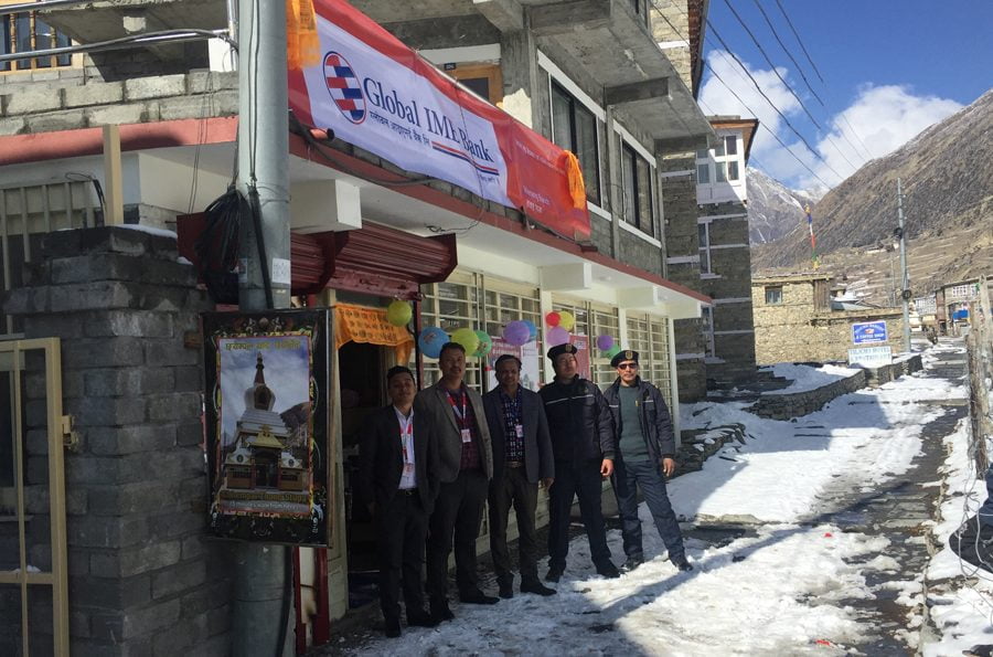 ग्लोबल आइएमई बैंकको २७० औँ शाखा मनाङको मनाङ ङिस्याङ गाउँपालिकामा