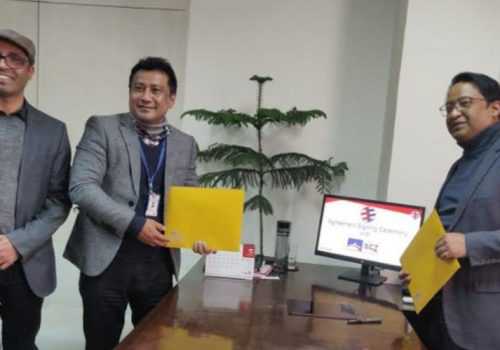 ग्लोबल आइएमई बैंक र स्मार्ट च्वाइस टेक्नोलोजिज बीच सम्झौता