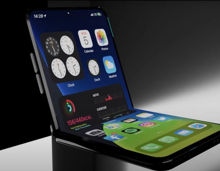 एप्पलको क्लामशेल फोल्डेबल आईफोनले एप्पल पेन्सिल सपोर्ट गर्नसक्ने