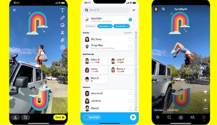 स्न्यापच्याटकाे भिडियाे शेयरिङ एप स्पटलाइटमा प्रायाेजित सामग्री प्रतिबन्धित
